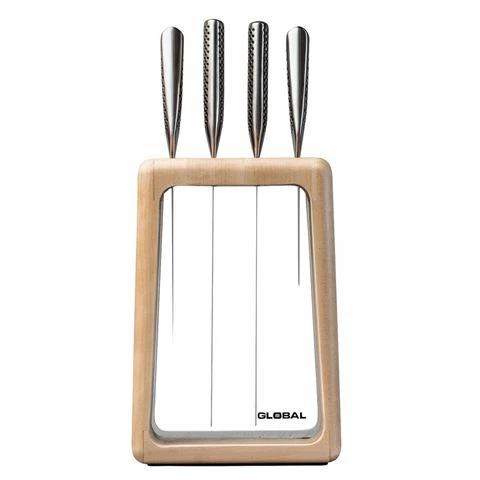 Global - Hashira Knife Block Maple Set 5pce