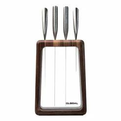 Global - Hashira Knife Block Set Walnut 5pce