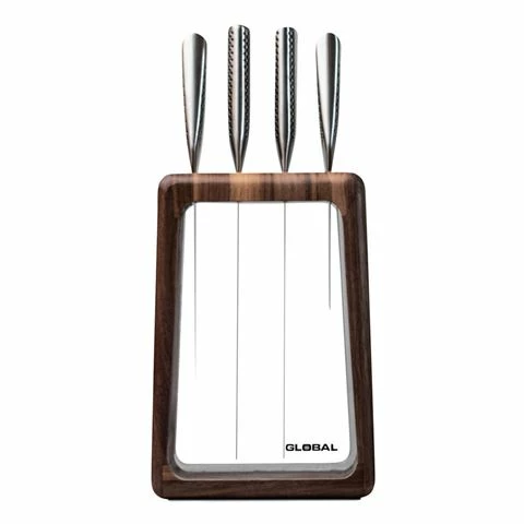 Global - Hashira Knife Block Set Walnut 5pce