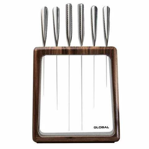 Global - Hashira Knife Block Set Walnut 7pce
