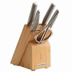 Global - Takashi Knife Block Set Bamboo 6pce