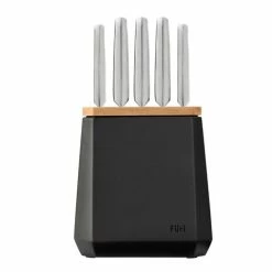 Furi - Pro Stone Knife Block Set Midnight 6pce