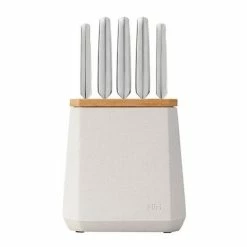 Furi - Pro Stone Knife Block Set Snow Terrazzo 6pce