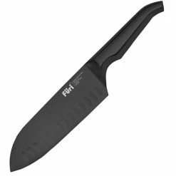 Furi - Limited Edition East/West Santoku Knife Jet Black 17cm