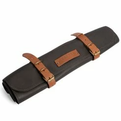 Crafted Leather - Leather Knife Roll Black