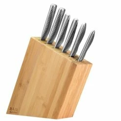 Global - Kyoto Knife Block Set Bamboo 7pce