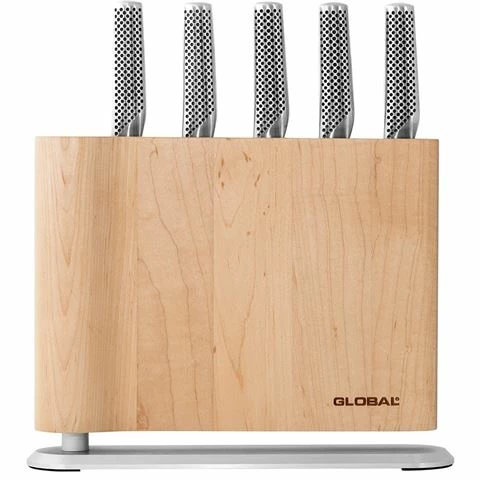 Global - Uku Knife Block Set Maple 6pce