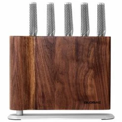 Global - Uku Knife Block Set Walnut 6pce