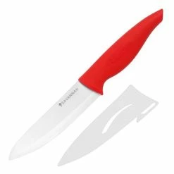 Savannah - Ceramic Chef's Knife With Sheath Red 16cm