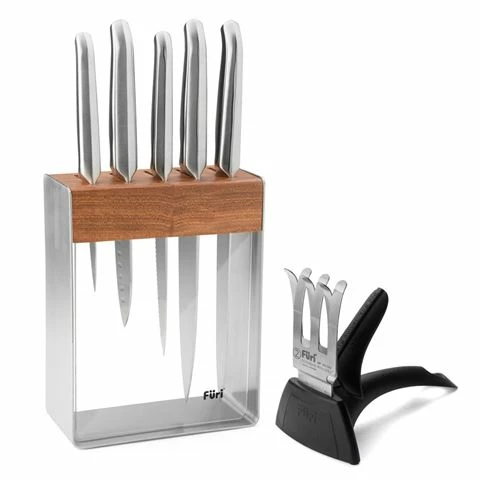 Furi - Pro Stainless Steel Knife Block Set 7pce