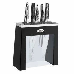Global - Kabuto Knife Block Set Black 7pce