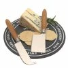 Winex - Round Slate Board With 2 Knives